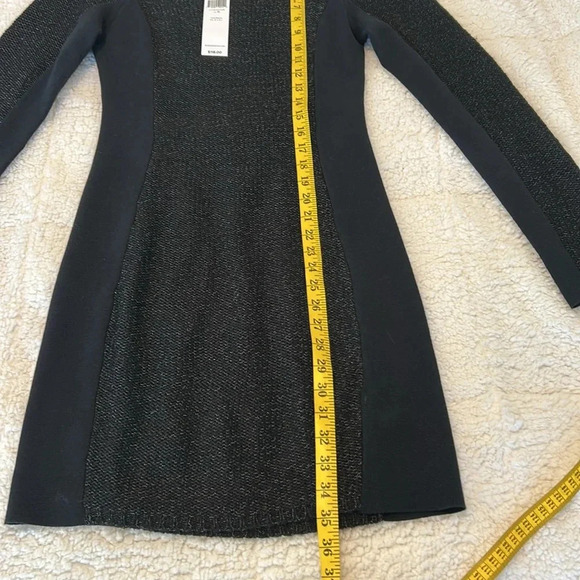 BCBGeneration Black/comb long sleeve sweater knit dress size M - Picture 11 of 12